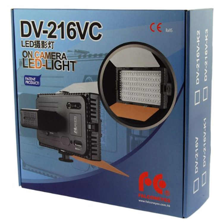 Falcon Eyes LED Lampensatz Dimmbar DV-216VC-K2 auf Akku