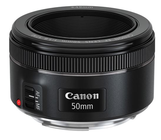 Canon EF 50mm f/1.8 STM + lens hood + protection filter + lens cloth