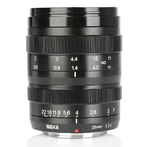 Meike MK-25mm F2.0 Canon M-vatting