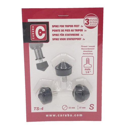 Caruba 1/4" Stativ Spike Rubber / 22mm (3 Stück)