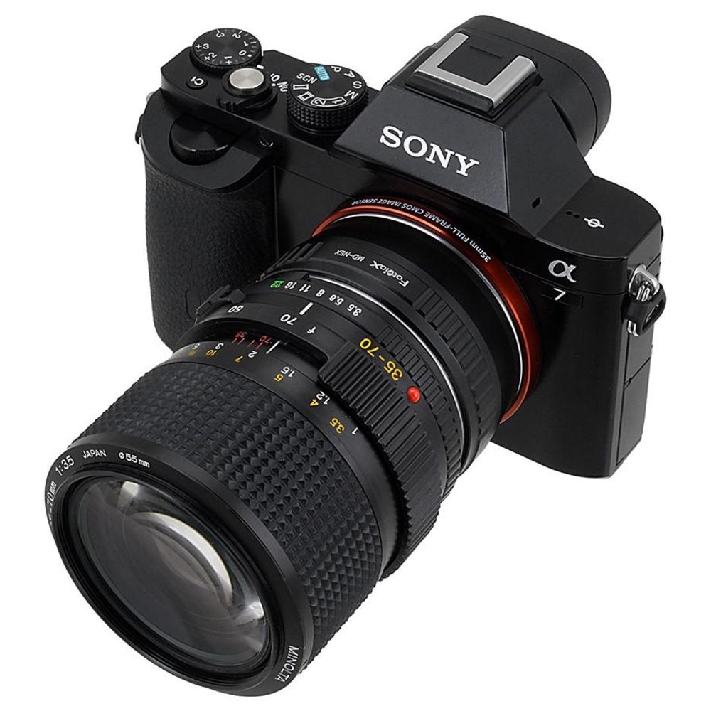 Fotodiox Objektiv Mount Adapter - Minolta Rokkor (SR/MD/MC) SLR-Objektiv auf Sony Alpha E-Mount (MD-SnyE)