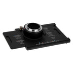 Fotodiox Pro Lens Mount adapter - Nikon Nikkor F Mount D/SLR to Large Format 4x5 View Cameras with a Graflok Rear Standard (with Shift / Stitch Adapter) (NikF-4x5-Pro)