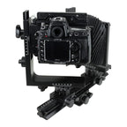 Fotodiox Pro Lens Mount adapter - Nikon Nikkor F Mount D/SLR to Large Format 4x5 View Cameras with a Graflok Rear Standard (with Shift / Stitch Adapter) (NikF-4x5-Pro)