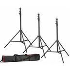 Bresser 3x BR-TP240 Pro Light Stand 240cm + bag