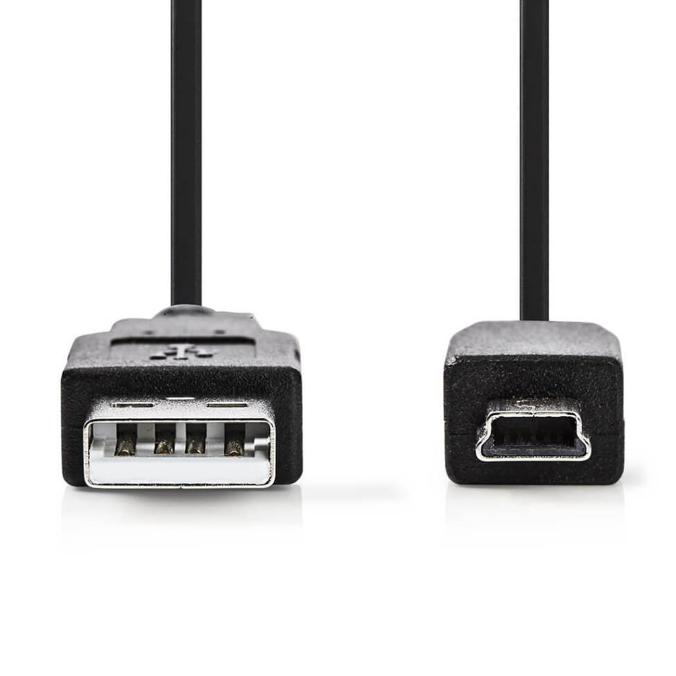 Nedis USB-Kabel 2.0 USB-A Stecker - USB Mini-B 5 pin Stecker 2m Schwarz