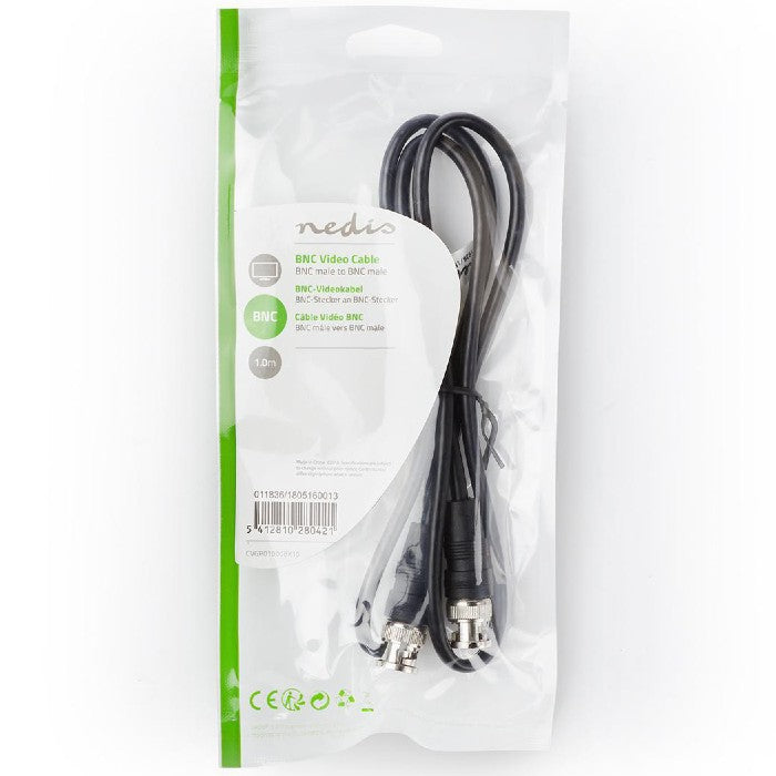 Nedis BNC Videokabel BNC Männlich BNC Männlich 1,0m Schwarz
