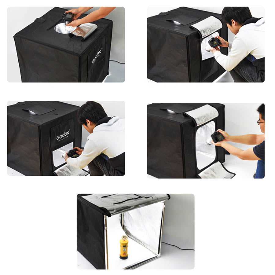 Godox Portable Triple Light LED Ministudio L80 x 80 x 80 cm