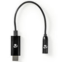 Nedis USB-C-Stecker - 3,5-mm-Buchse 0,15 m schwarz