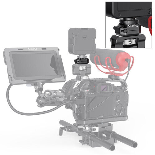 SmallRig 2797 Multifunktionale Cold Shoe Halterung mit Sicherheitsauslöser