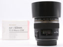 Canon EF-S 60mm F/2.8 USM Macro + ET-67B zonnekap SN:40951091 occasion
