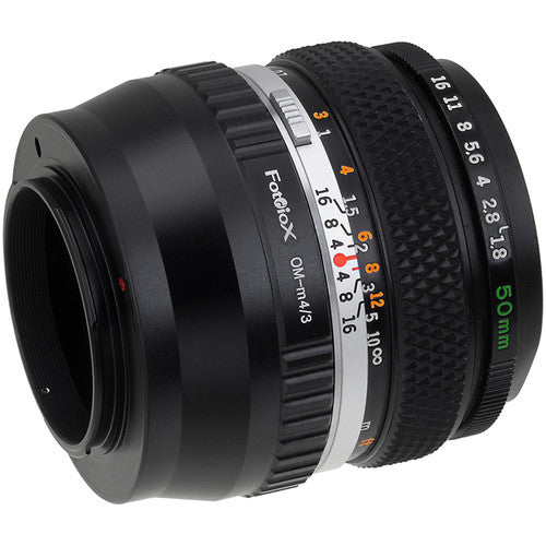 Fotodiox Objektiv Mount Adapter - Olympus Zuiko (OM) 35mm SLR-Objektiv auf Micro Four Thirds (MFT, M4/3) Mount Mirrorless Kamera Gehäuse