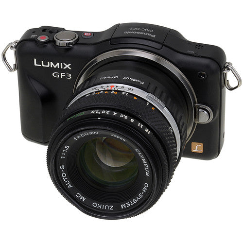 Fotodiox Objektiv Mount Adapter - Olympus Zuiko (OM) 35mm SLR-Objektiv auf Micro Four Thirds (MFT, M4/3) Mount Mirrorless Kamera Gehäuse