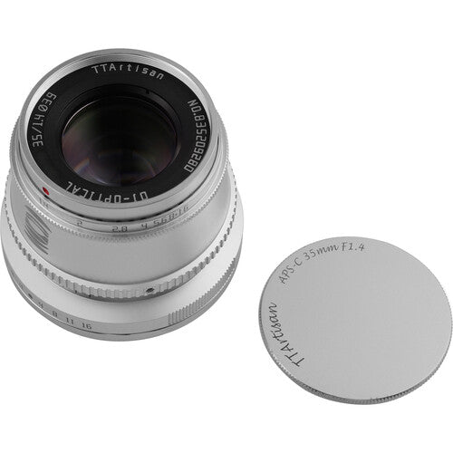 TTArtisan 35mm ƒ/1.4 Fuji-FX-Mount Silber