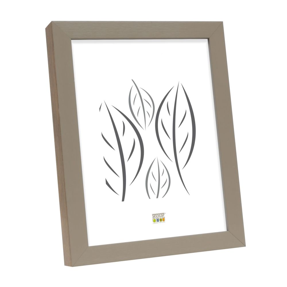 Deknudt Wooden photo frame in beige with wood-coloured side 15x20 S46PH3