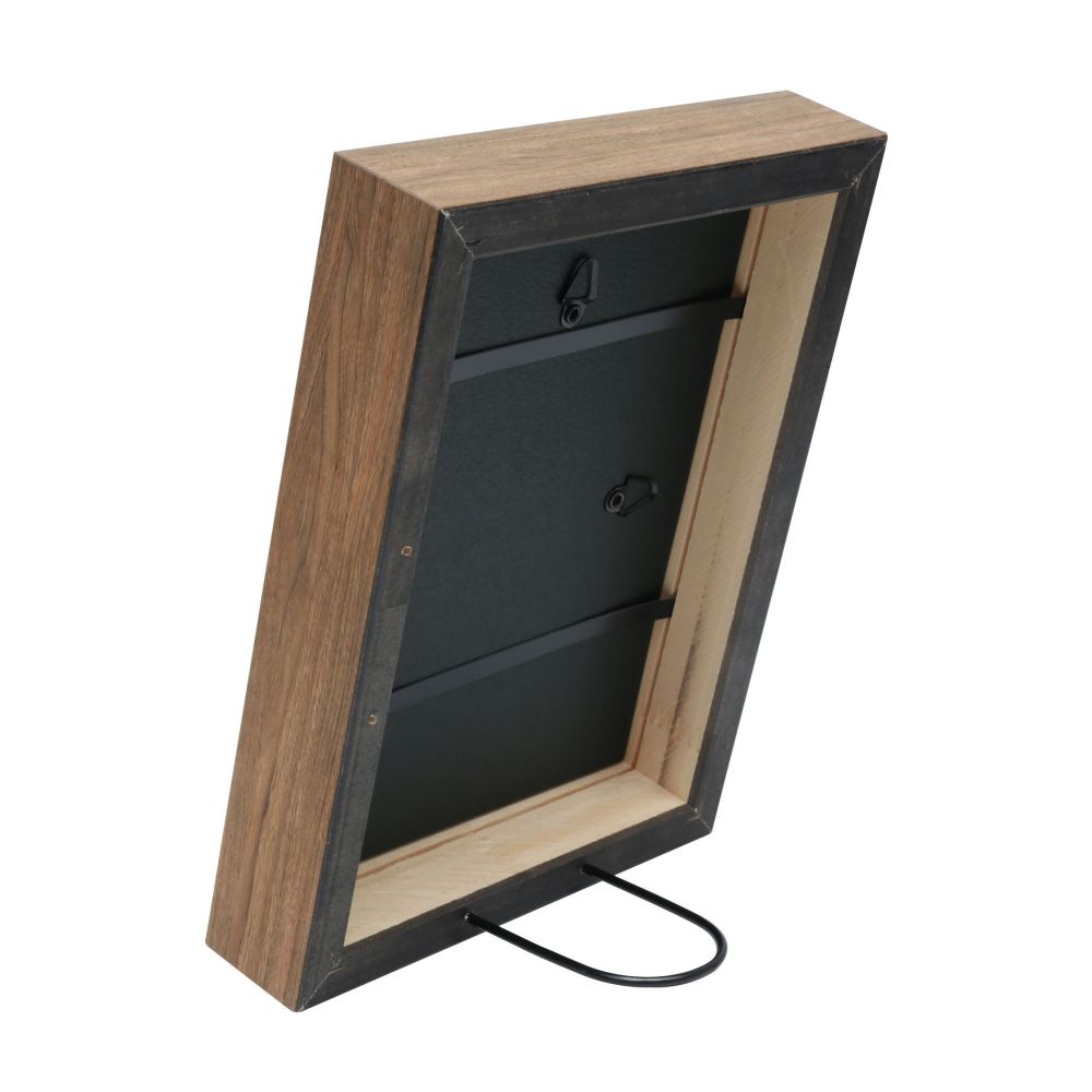 Deknudt Wooden photo frame in beige with wood-coloured side 15x20 S46PH3