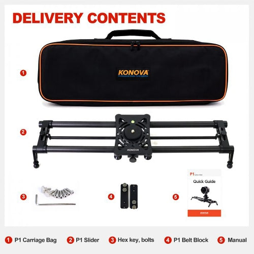 Konova P1 60cm Carbon Kamera-Slider (mit KMS-S3)