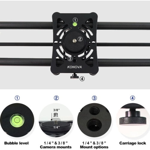 Konova P1 60cm Carbon Kamera-Slider (mit KMS-S3)