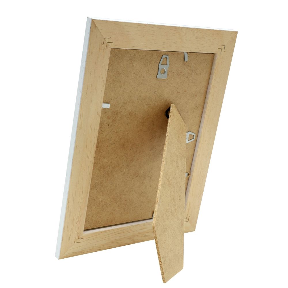 Deknudt Bilderrahmen weiß mit bräunlichem Akzent 15x20 S221H3