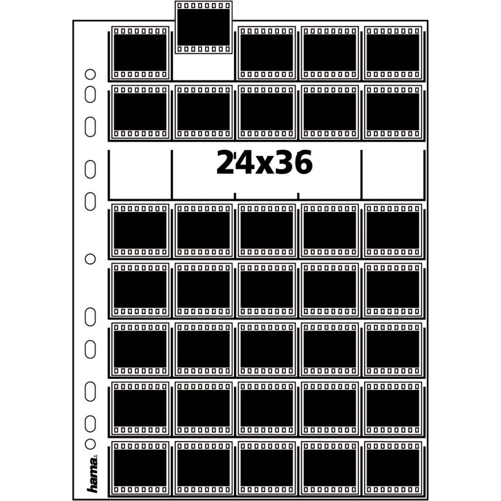 Hama negative sleeves PP clear 24x36mm 25sh