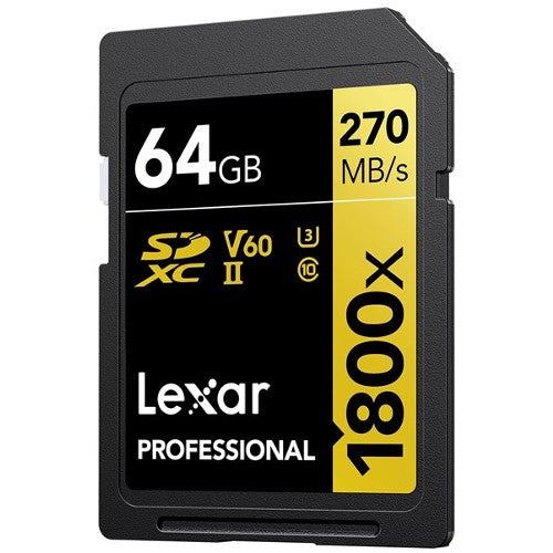 Lexar Professional SDXC 64 GB BL 1800x UHS-II V60 Gold