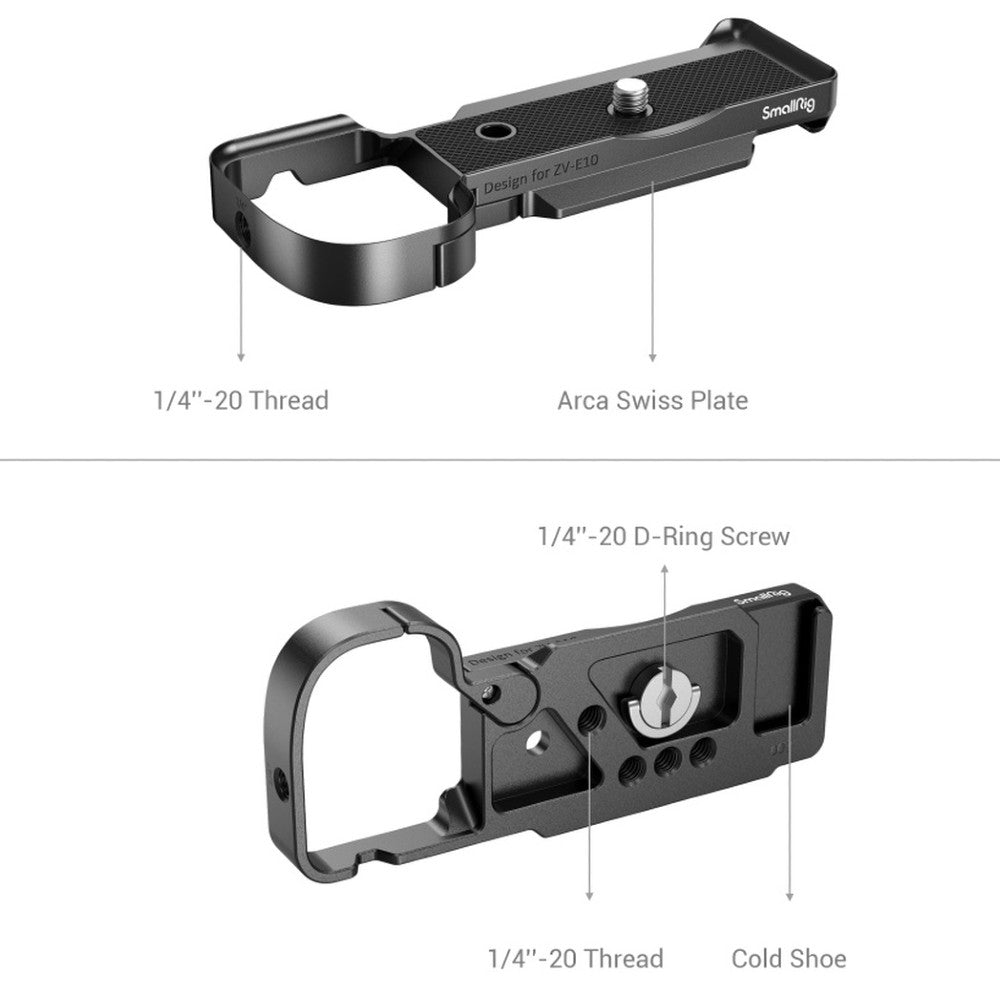 SmallRig Verlängerungsgriff für Sony ZV-E10 (Schwarz) 3523