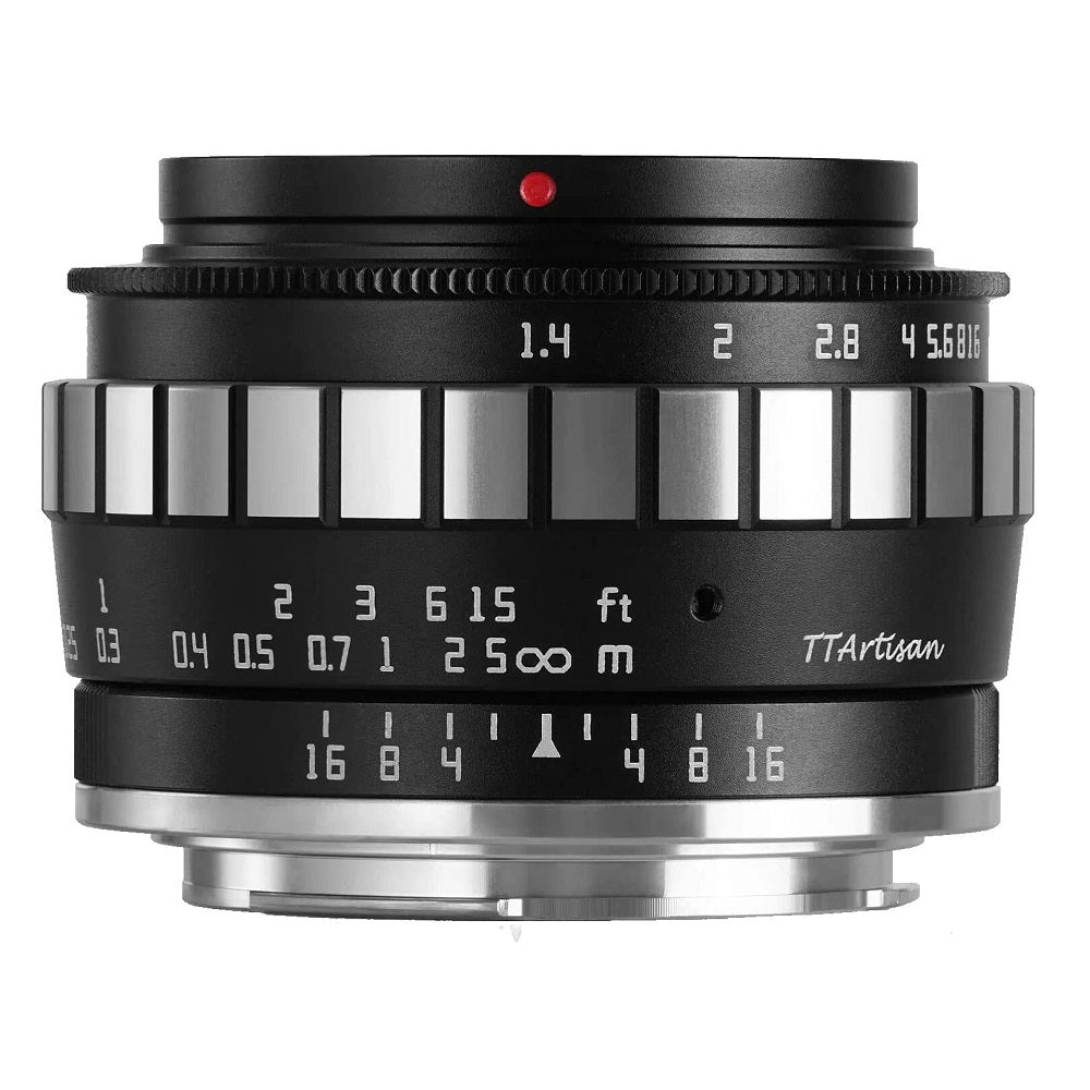 TTArtisan 23 MM ƒ/1,4, FUJI-X-BAJONETT, SCHWARZ/SILBER