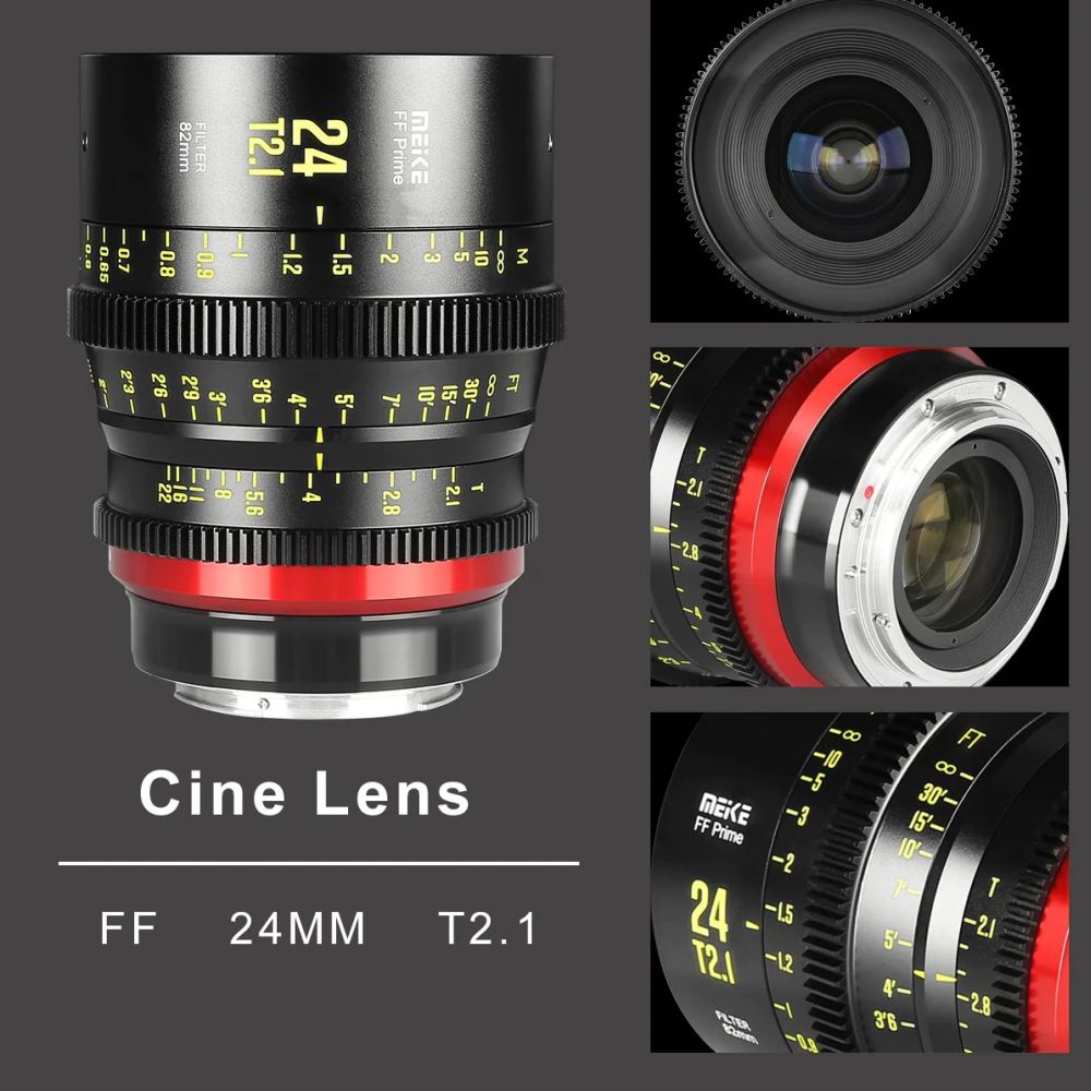 Meike Prime 24mm T2.1 Cine Objektiv Vollformat RF Anschluss