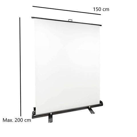 StudioKing Hintergrundrollwand FB-150200FW 150x200 cm Weiß