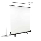 StudioKing Hintergrundrollwand FB-150200FW 150x200 cm Weiß
