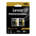 Lexar Professional SDXC 128GB BL 1800x UHS-II V60 Gold 2-Pack