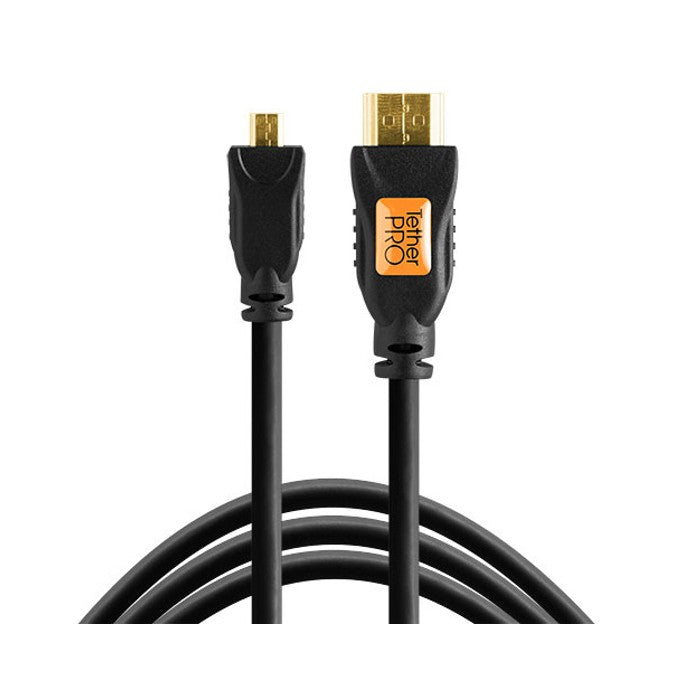 Tether Tools TetherPro HDMI-Micro-zu-HDMI-2.0-Kabel, 3 Fuß (1 m), Schwarz