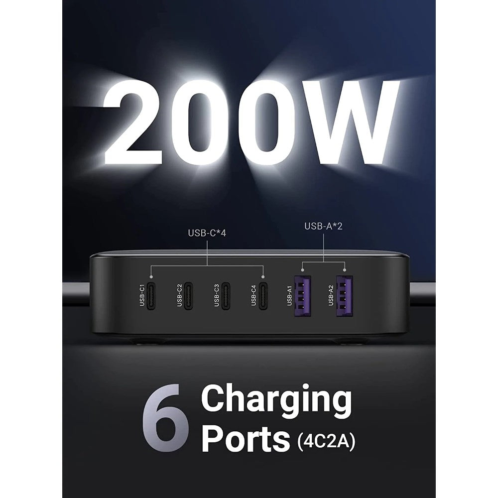 Ugreen 40914 GaN 200W Desktop Charger (6 port)