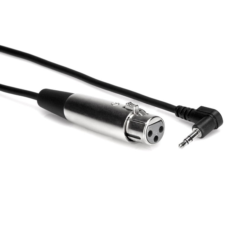 Hosa Camcorder Microphone Cable, XLR3F to Right-angle 3.5mm TRS, 60cm