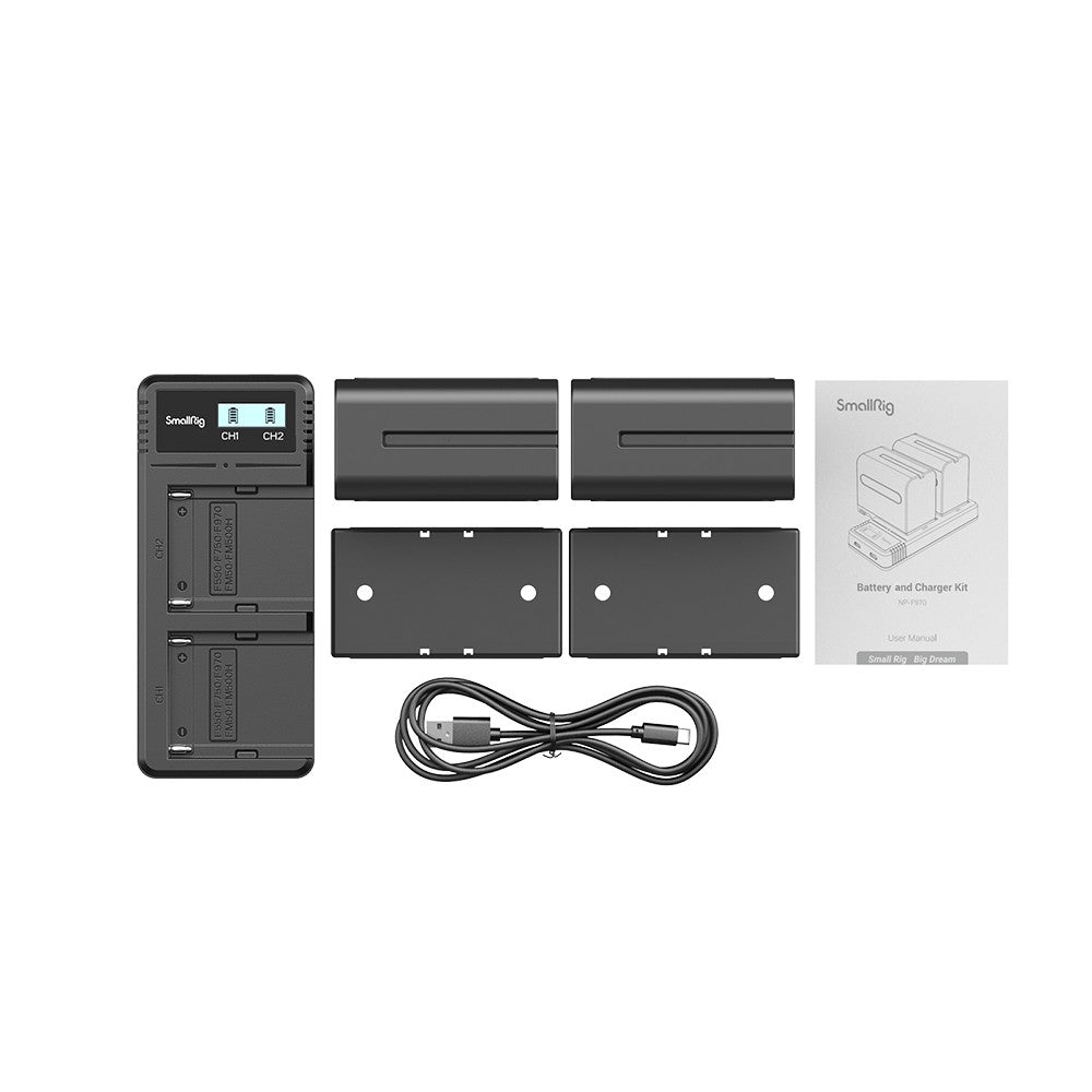 SmallRig NP-F970 Akku- und Ladegerät-Kit 3823
