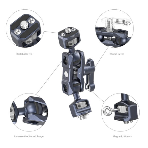 SmallRig Magic Arm mit Doppelkugelkopf (1/4"-20 Schraube und ARRI-Feststellschraube) 3874