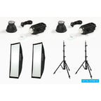 Nanlite FS-150B LED Spot Light dual kit (w/ light stand und softbox)