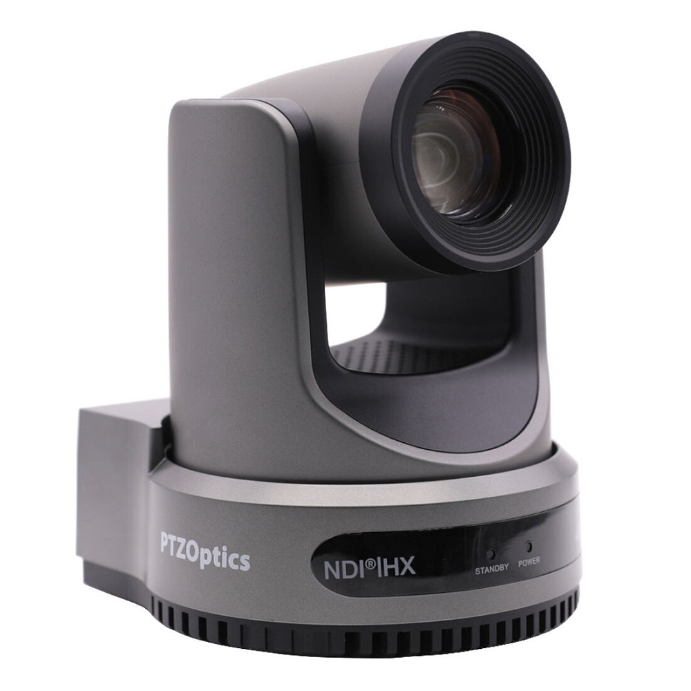 PTZOptics Move 4K, eine PTZ-Kamera der 3. Generation, 20X optischer Zoom grau