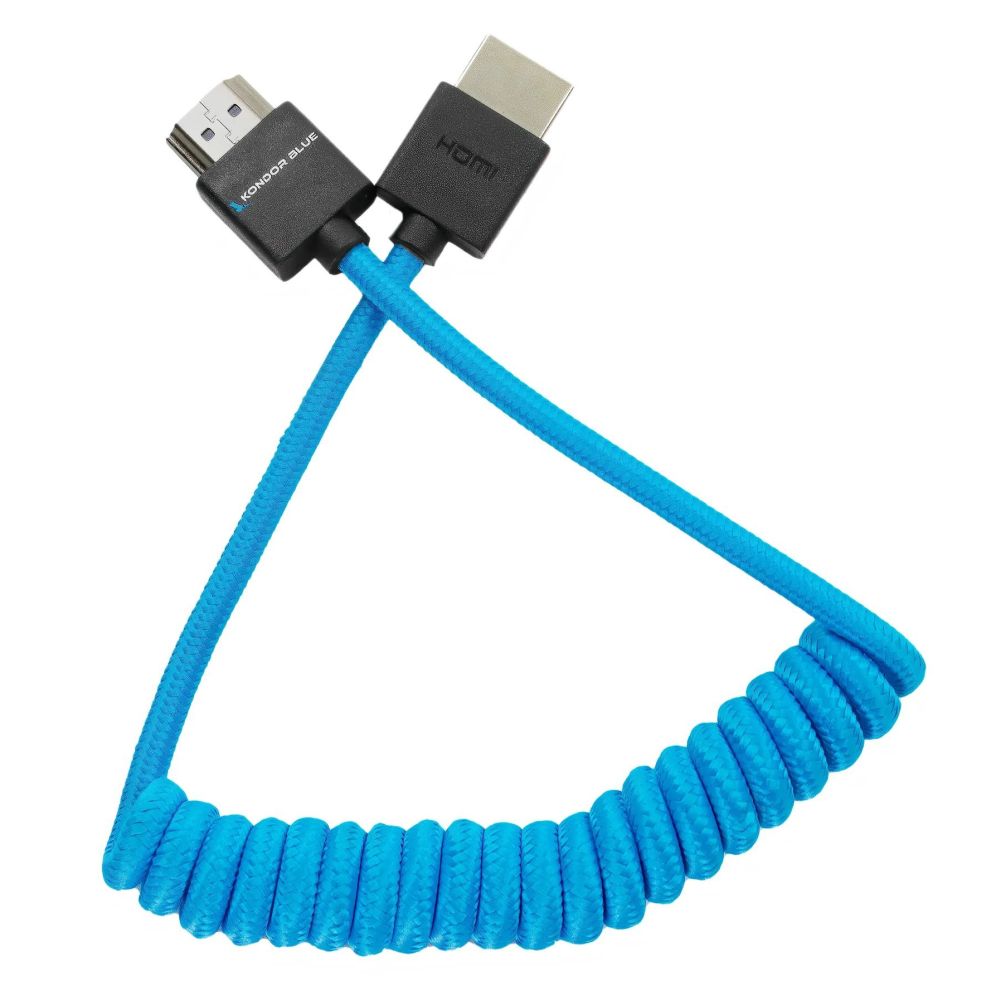 Kondor Blue Coiled Full HDMI Kabel (12-24")