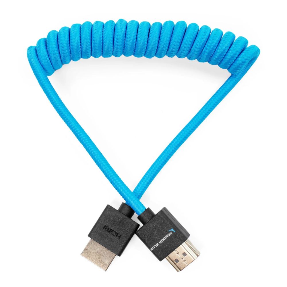 Kondor Blue Coiled Full HDMI Kabel (12-24")