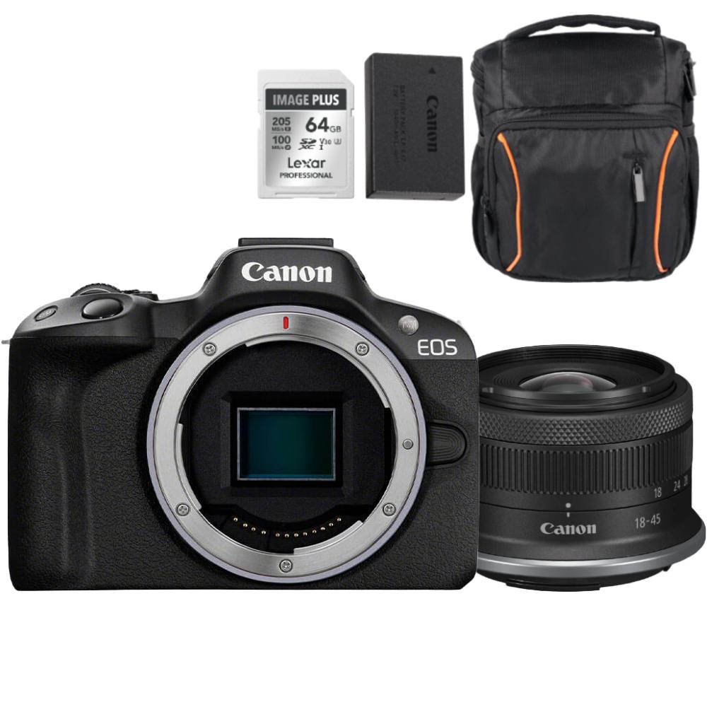Canon EOS R50 black + RF-S 18-45 Holiday Kit