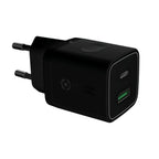 Celly Black Label Wandladegerät USB-C + USB-Anschluss, 20 W