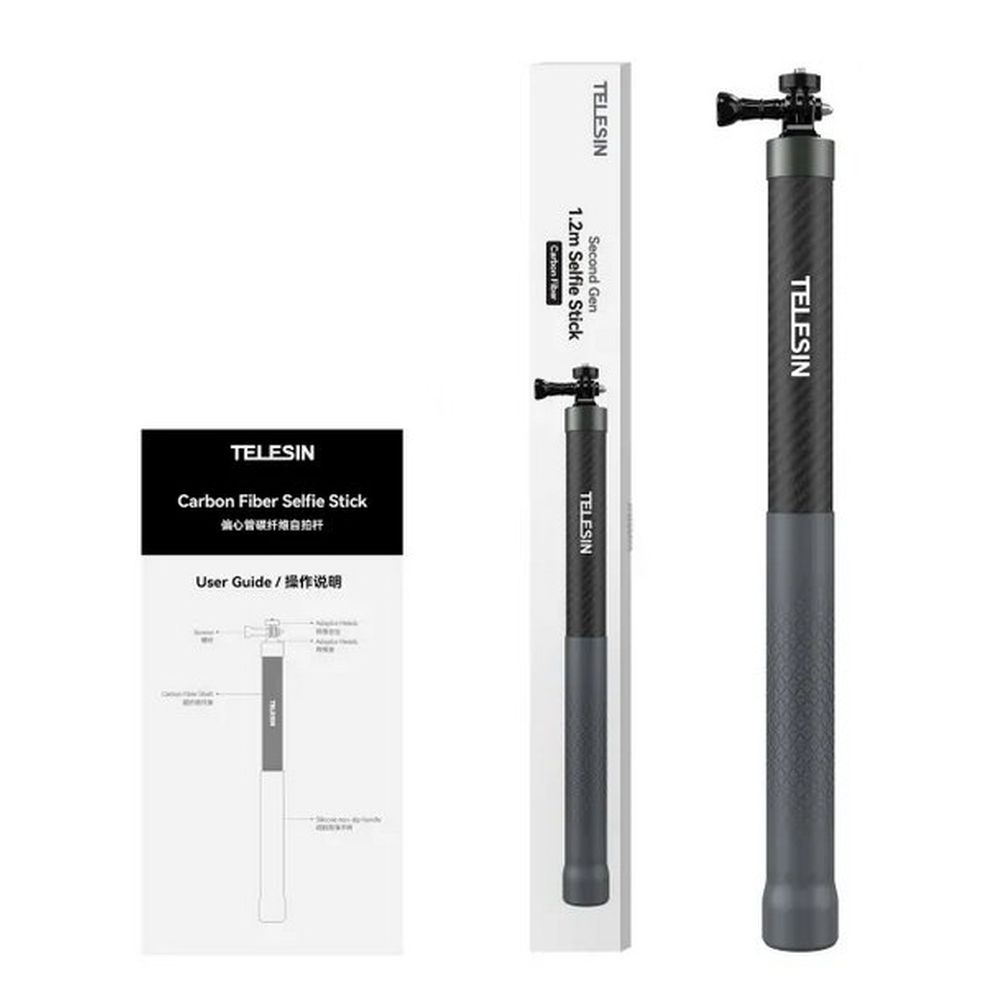 Telesin Premium Selfie-Stick Carbon (120 cm)