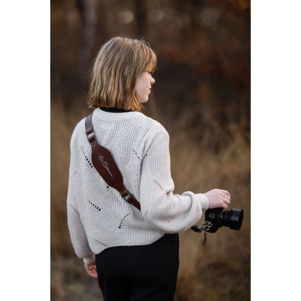 The Hantler Camera Shoulder strap Brandy / Brass, Regular