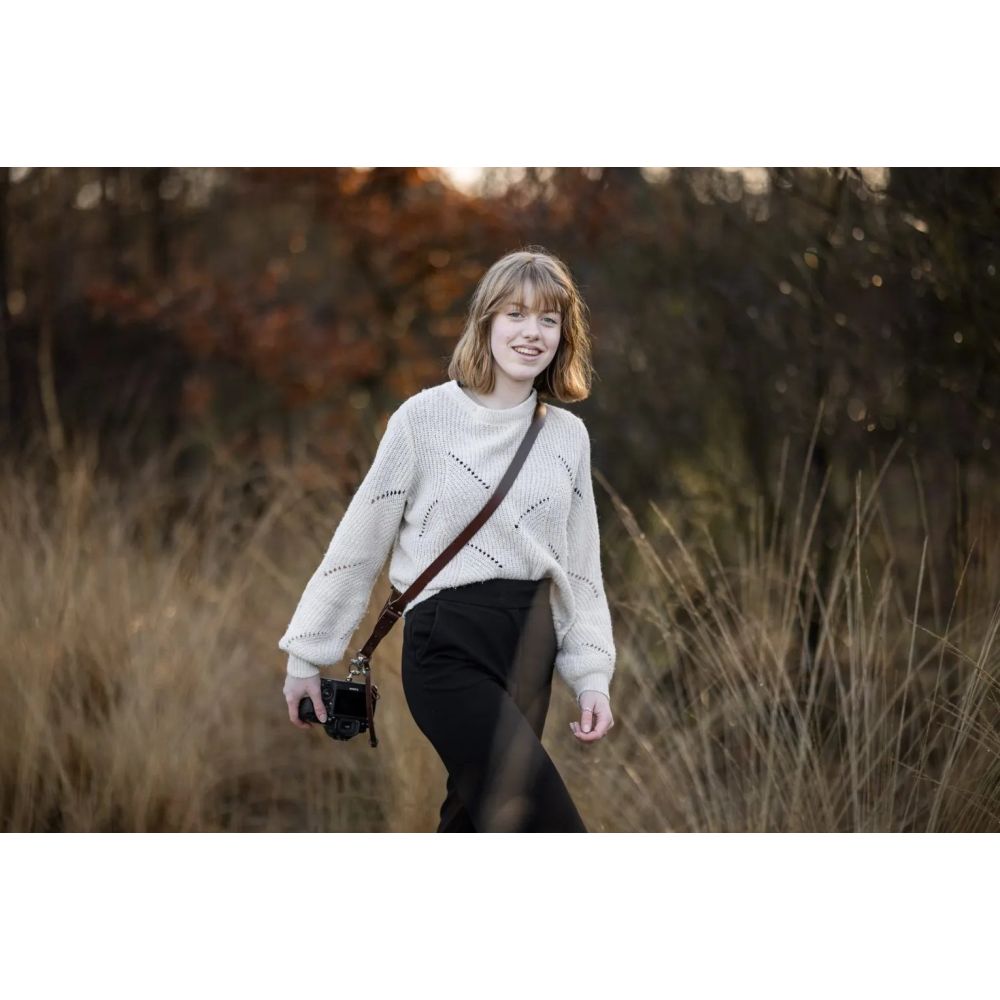 The Hantler Camera Shoulder strap Brandy / Brass, Regular