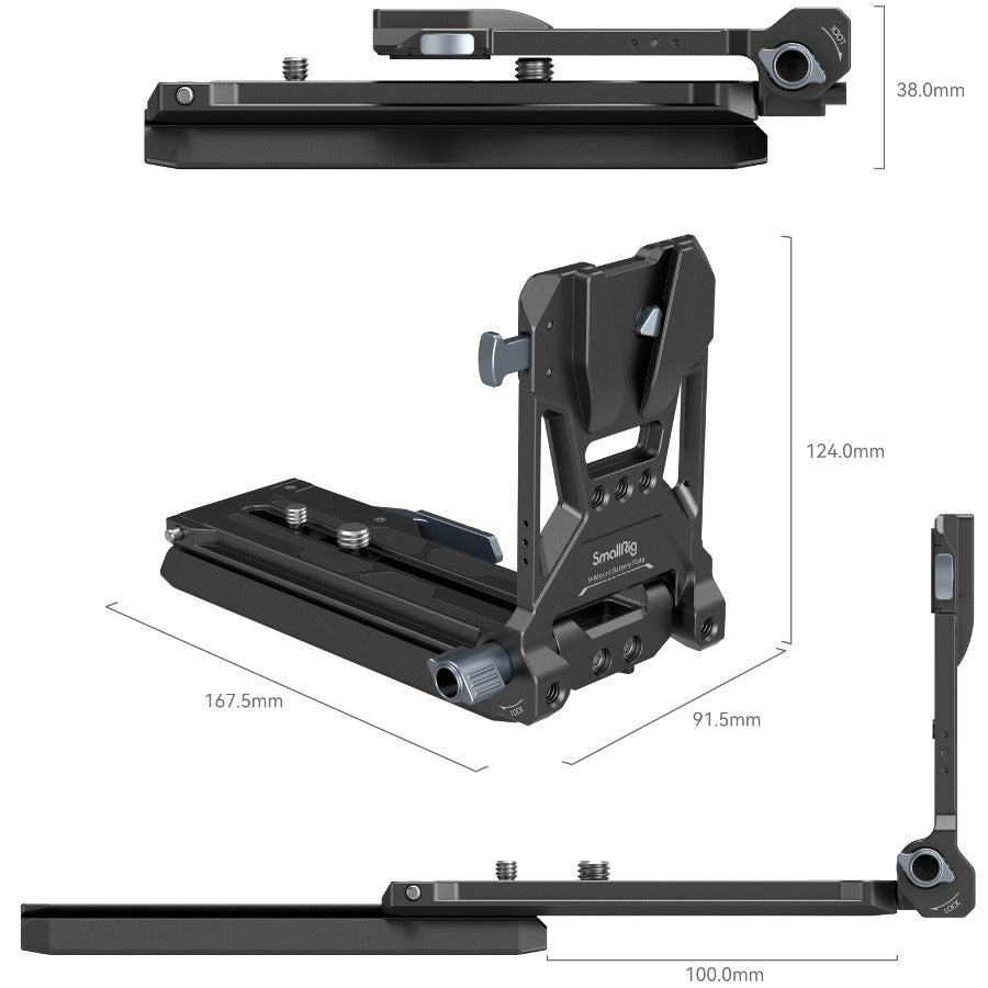 SmallRig 4323 V-Mount Battery Mount Plate Kit for Cinema Cameras