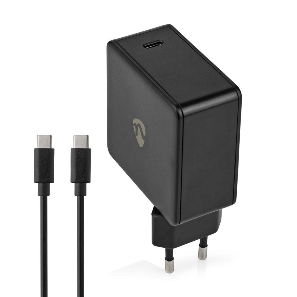 Nedis USB-C 65W wall charger with PD + 2.0m USB-C cable
