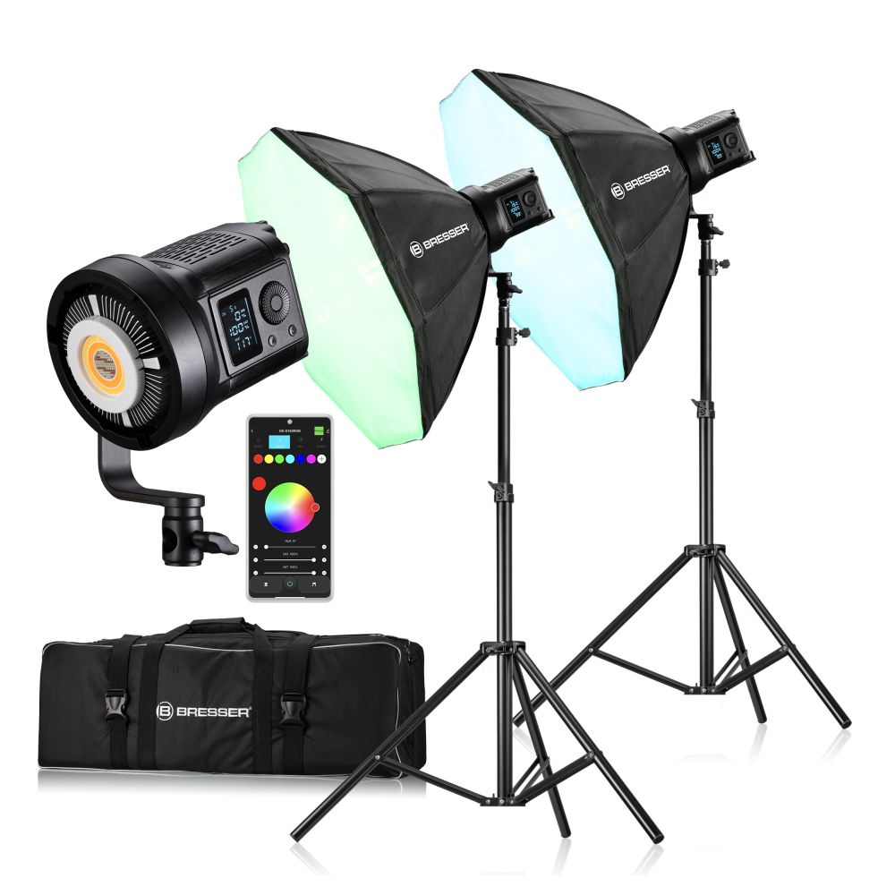 Bresser BR-135RGB COB LED Licht Duo Kit