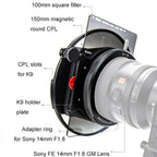 Kase K100 K9 Kit Sony 14mm F1.8 mit CPL