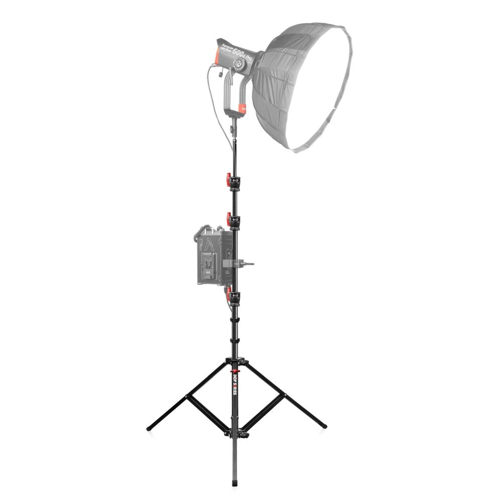Shape Aluminium-Babyständer, quadratisches Bein, Schwarz, 12,9'