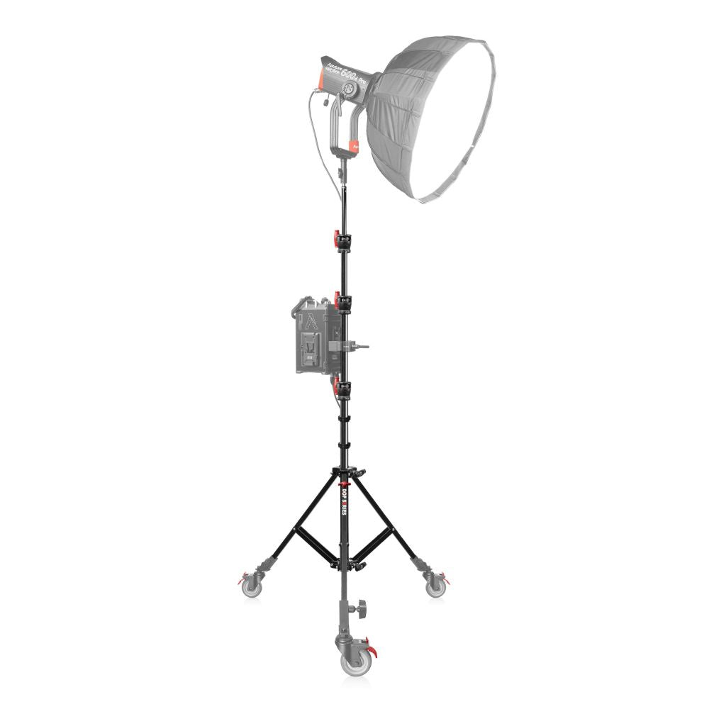 Shape Aluminium-Babyständer, quadratisches Bein, Schwarz, 12,9'